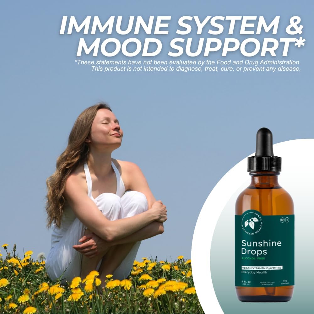 Mountain Meadow Herbs Sunshine Drops - Gotas de Vitamina D3 Vegana (118ml)