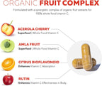 Triquetra Health – Vitamina C Orgánica de Fruta Entera con Bioflavonoides y Rutina (250 mg, 90 Cápsulas)