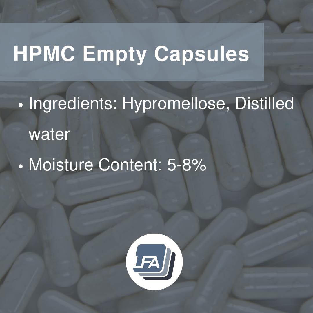 Cápsulas Vegetales Vacías Tamaño 00 - HPMC - 120 Unidades - LFA Tablet Presses