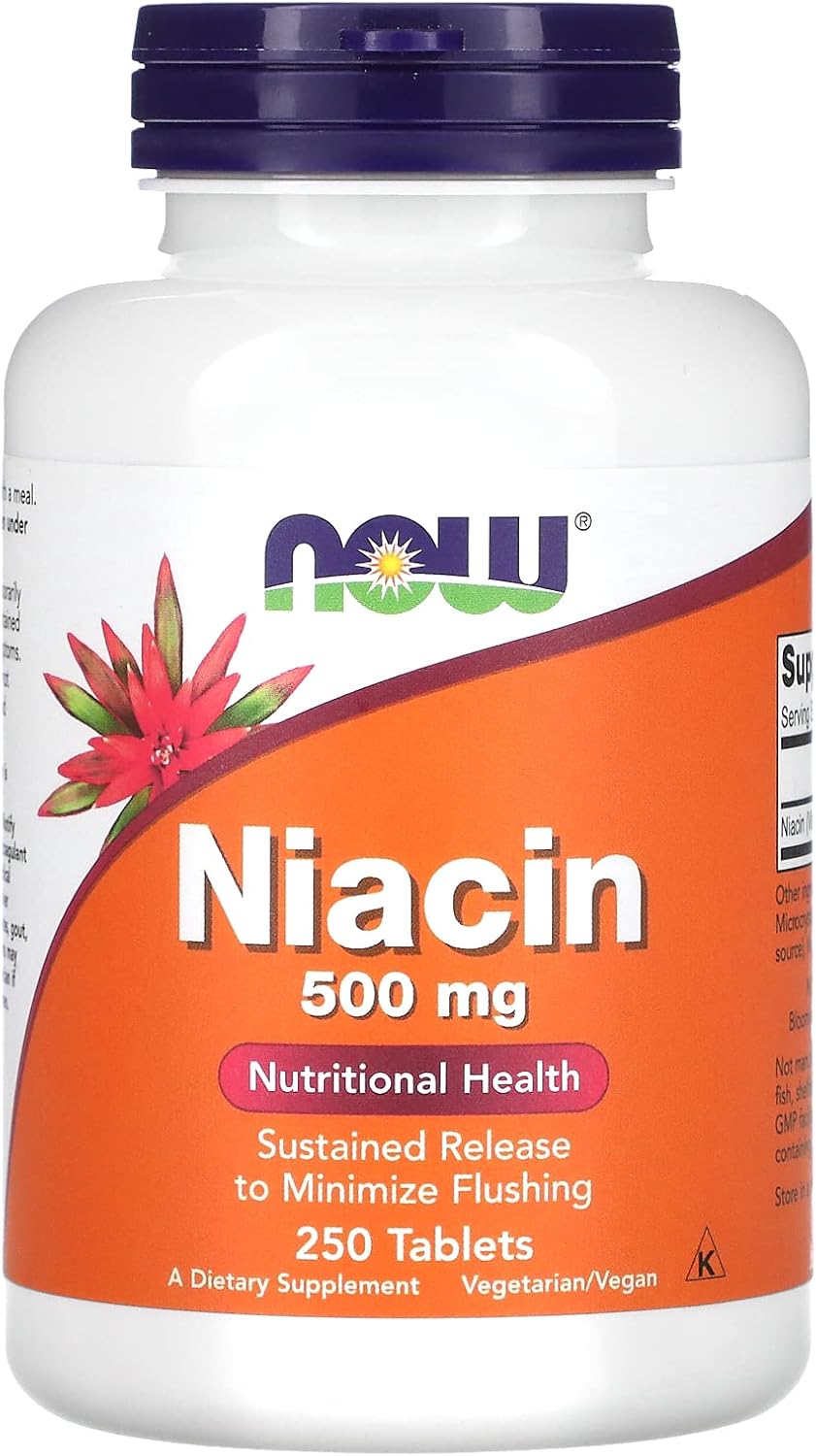 NOW Foods Niacina 500 mg - 250 Comprimidos (Pack de 2)