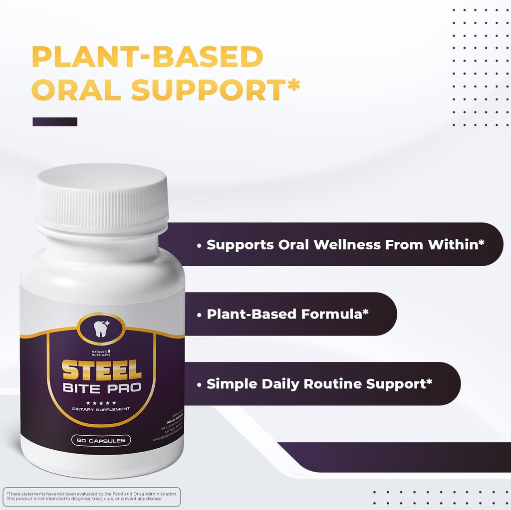 Steel Bite Pro – 23 Ingredientes Vegetales – 60 Cápsulas