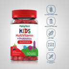 Piping Rock Kid's Multivitamin Gummies with Probiotics | 50 Berry Punch Chewables | Without Iron | Vegetarian, Non-GMO, Gluten Free Children's Supplement