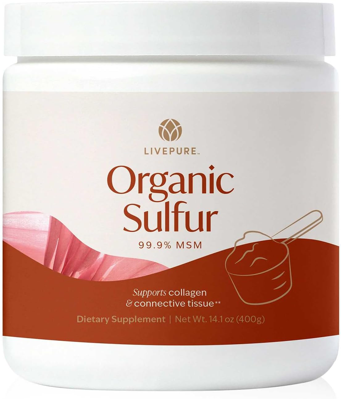 PURE Azufre Orgánico en Polvo MSM 99.9% - 400g