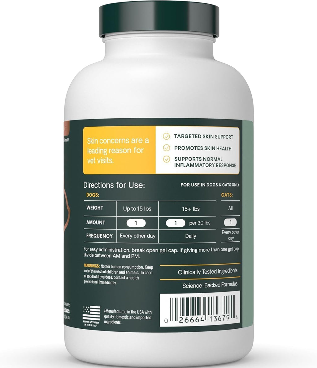 VetriScience Omega Cápsulas de Aceite de Pescado 3,6,9 - 90 Cápsulas (Más de 750 mg de Omega por Cápsula)