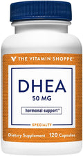 The Vitamin Shoppe DHEA 50 mg, Apoyo Hormonal y Envejecimiento Saludable (120 Cápsulas)