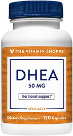 The Vitamin Shoppe DHEA 50 mg, Apoyo Hormonal y Envejecimiento Saludable (120 Cápsulas)