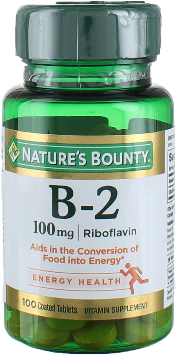 Nature's Bounty Vitamina B2 100 mg - 100 Comprimidos