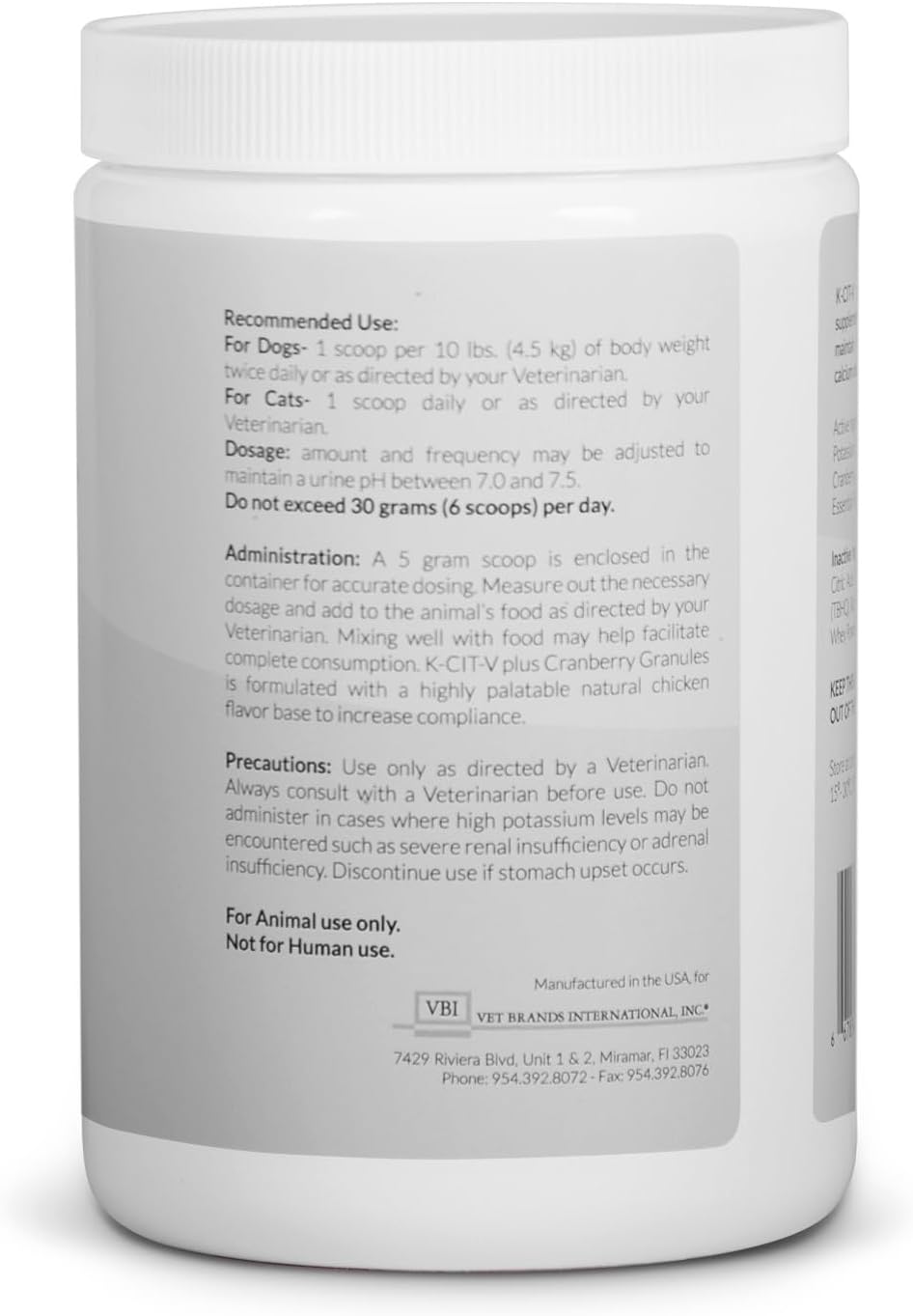 K-CIT-V Plus Cranberry 300 g Granulados para Perros y Gatos
