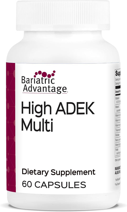 Bariatric Advantage High ADEK Multi - Multivitamínico con Vitaminas A, D, E, K y Minerales Traza - 60 Cápsulas