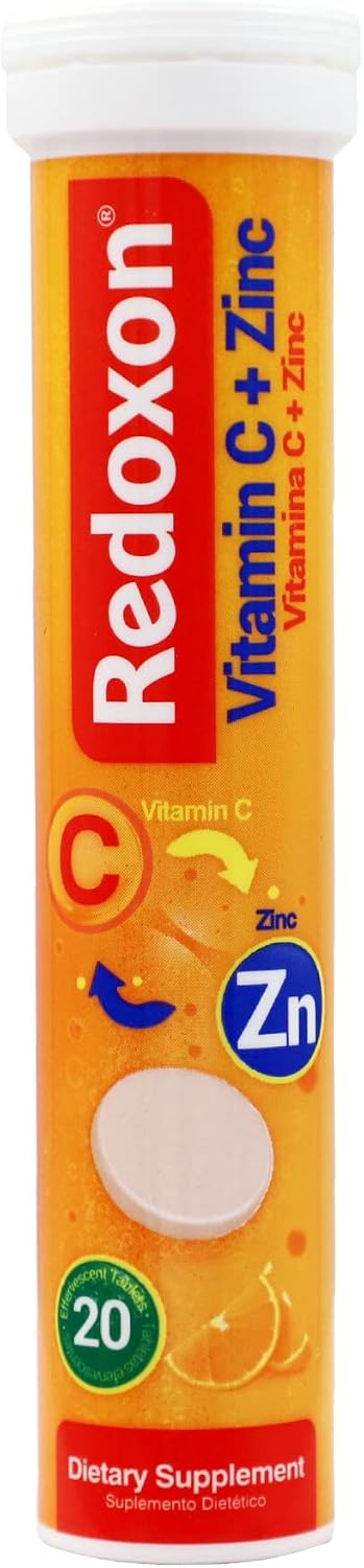 Redoxon Vitamina C + Zinc, 20 Comprimidos Efervescentes Sabor Naranja