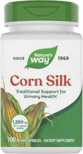 Nature's Way Corn Silk, 1200 mg per 3 Capsules, Traditional Support for Urinary Health, Vegan, Gluten-Free, 100 Capsules
