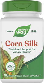 Nature's Way Corn Silk, 1200 mg per 3 Capsules, Traditional Support for Urinary Health, Vegan, Gluten-Free, 100 Capsules