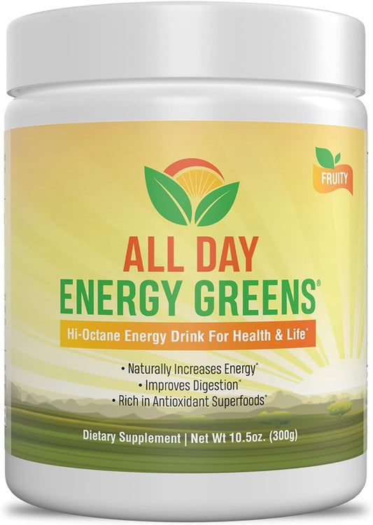 IVL - All Day Energy Greens - Superfood Green Powder Blend, Fruity Flavor