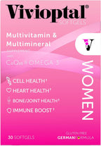 Vivioptal Women - Multivitamínico y Multimineral para Mujeres con CoQ10 y Omega-3 (30 Cápsulas)