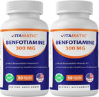 Vitamatic Benfotiamina 300 mg - 90 Cápsulas Vegetales (3 Botes)