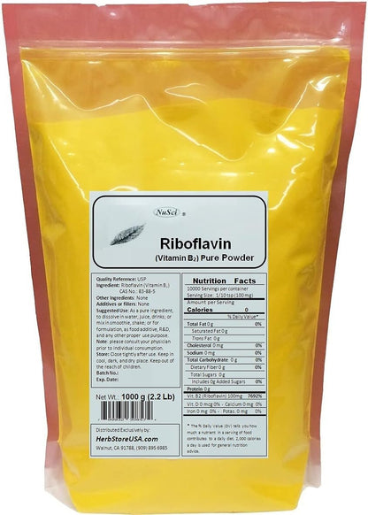 NuSci Vitamina B2 Riboflavina en Polvo Puro (1000 g) – Image 1