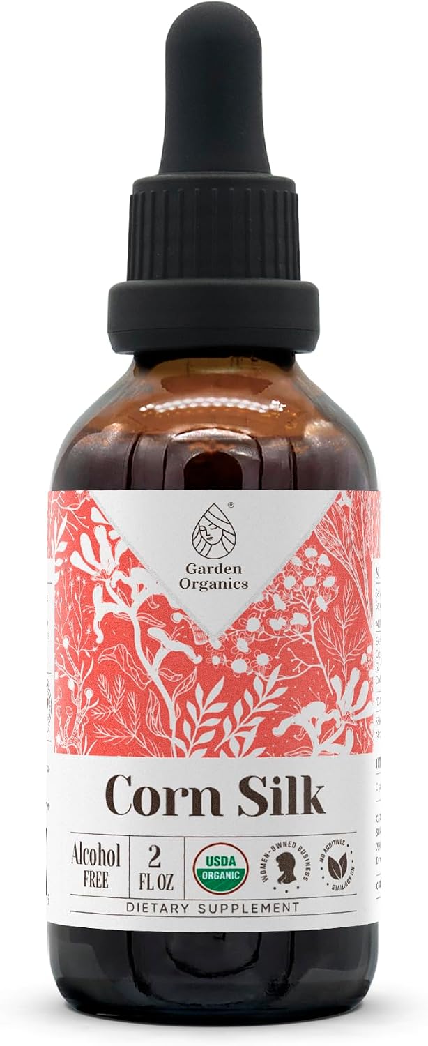 Corn Silk USDA Organic Alcohol-Free Extract | Dietary Supplement, High-Potency Tincture | Natural Certified Organic Corn Silk (Zea Mays) Dried Silk 2 oz