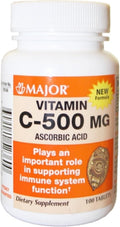 Major Vitamina C 500 mg, 100 Comprimidos (Paquete de 3)