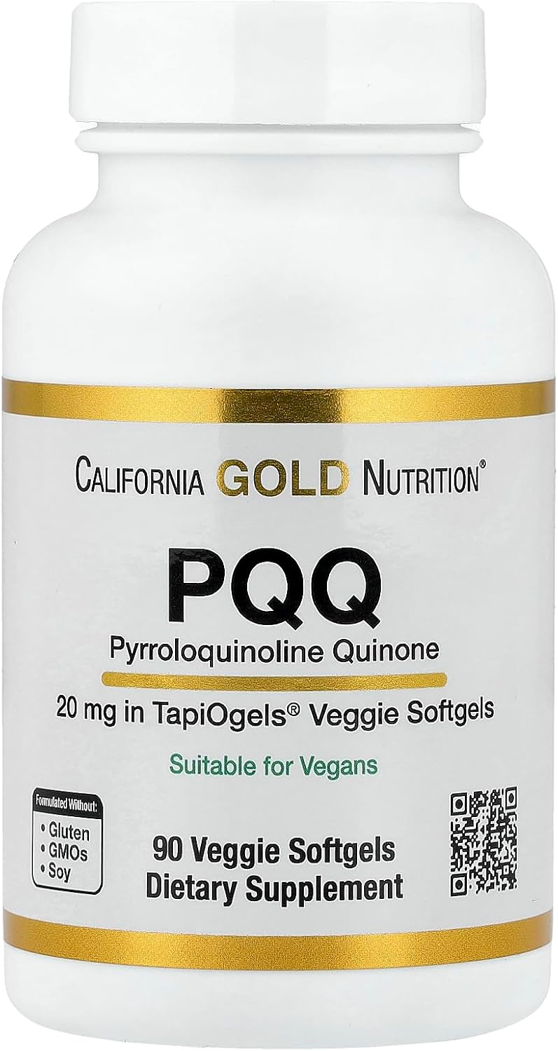 California Gold Nutrition PQQ, 20 mg, 90 Cápsulas Blandas Veganas