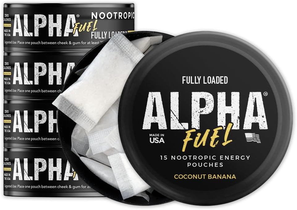 Fully Loaded Alpha Fuel Nootropic Pouches (Coco y Plátano) - 15 Unidades