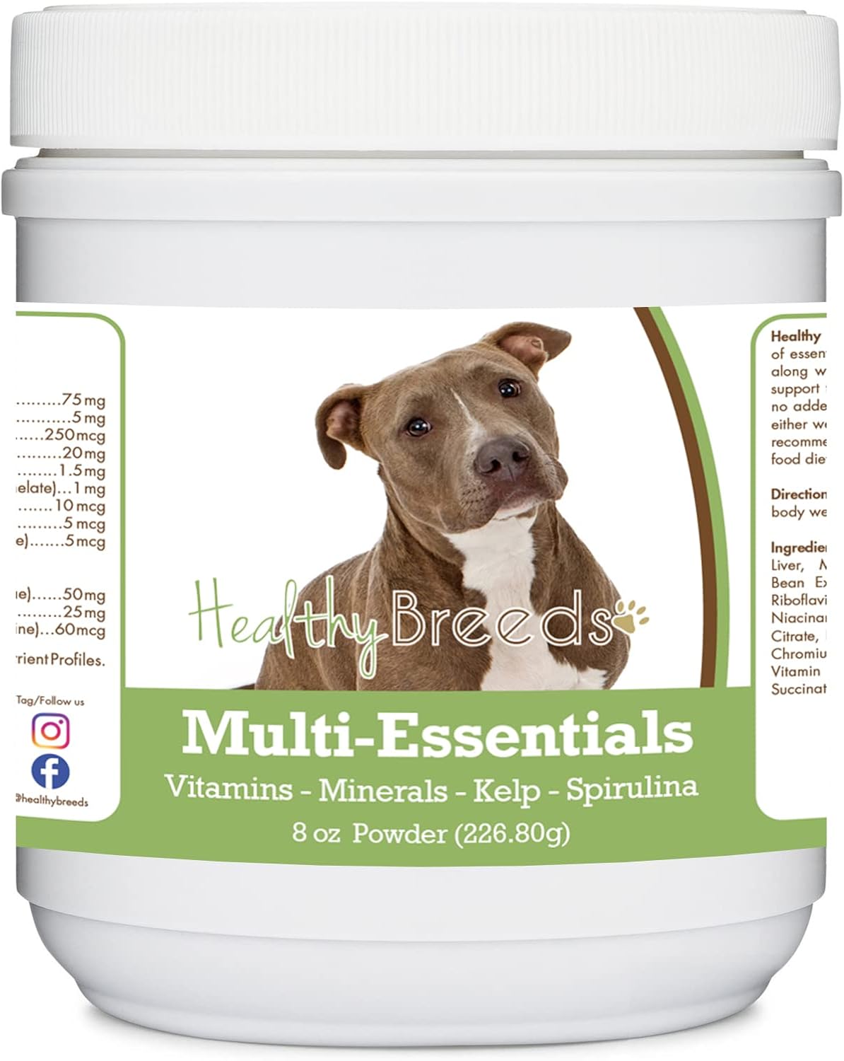 Healthy Breeds Pit Bull, Brindle, Multi-Essentials Powder for Dogs - 8 oz