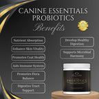 Canine Essentials Probióticos para Perros – Sabor a Pato – Aprox. 90 Masticables, 226 g – Apoyo Digestivo e Inmunológico – Ingredientes de Grado Humano