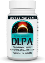 Source Naturals DLPA DL-Fenilalanina 750 mg - 30 Comprimidos