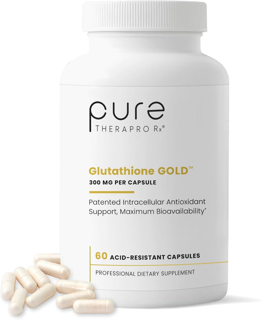 Pure Therapro Rx S-Acetyl Glutathione Gold, 100mg, 120 Cápsulas