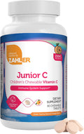 Zahler Junior C - Vitamina C Masticable Avanzada para Niños - Sabor Naranja Delicioso - 90 Comprimidos