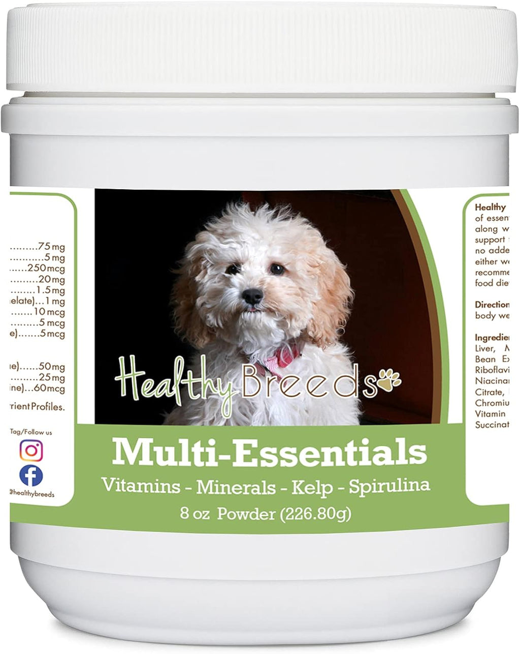 Healthy Breeds Cockapoo Multi-Essentials Powder for Dogs - Suplemento de Vitaminas, Minerales y Antioxidantes - 8 oz