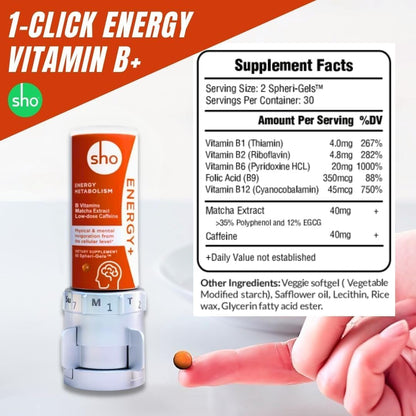 SHO Vegan Energy+ Focus Supplement Kit - – Personas con dietas veganas o vegetarianas: La vitamina B12 se – Image 4