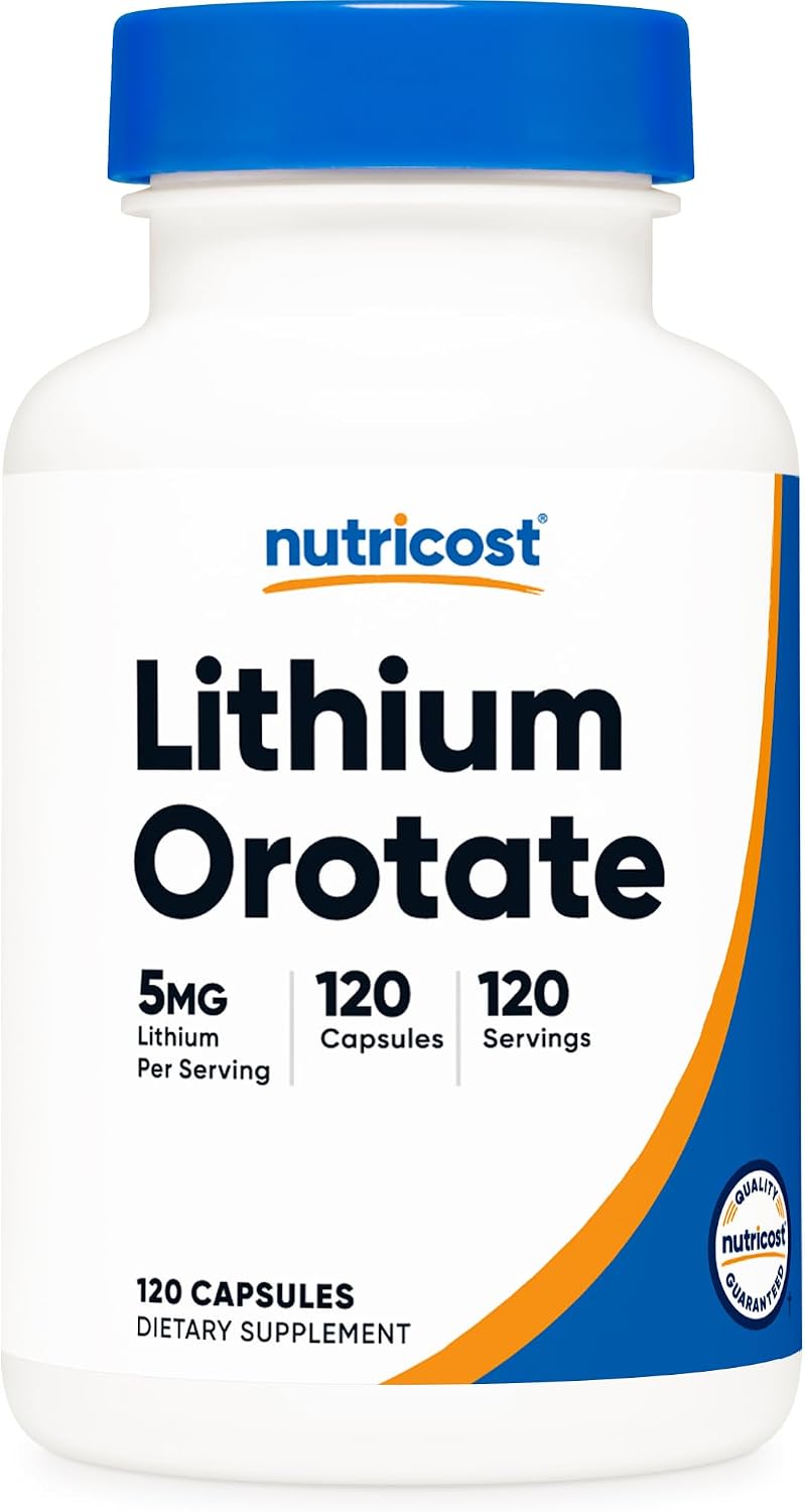 Nutricost Orotato de Litio 5mg, 120 Cápsulas