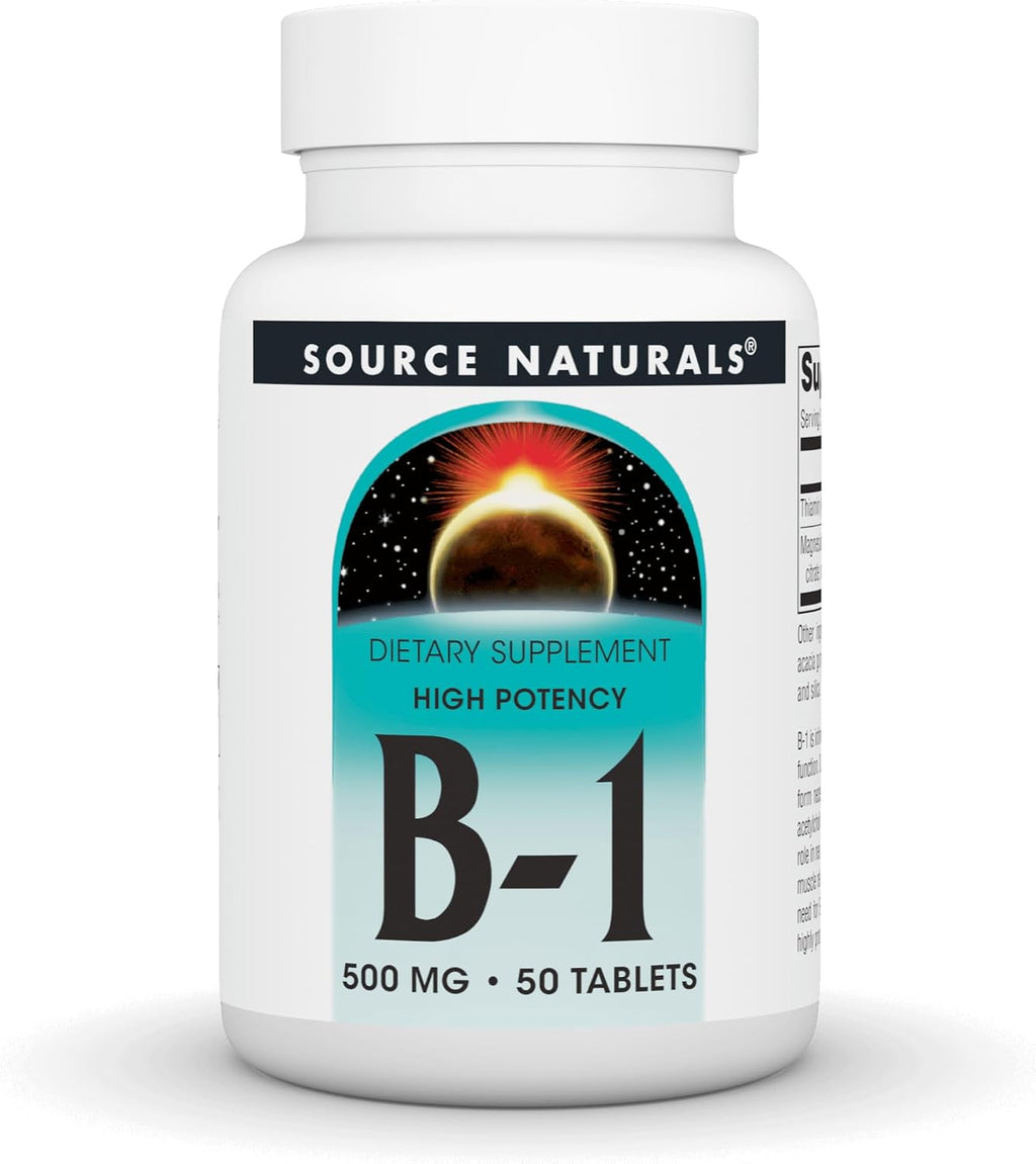 Source Naturals Vitamina B1 (Tiamina) 500 mg, 50 Comprimidos