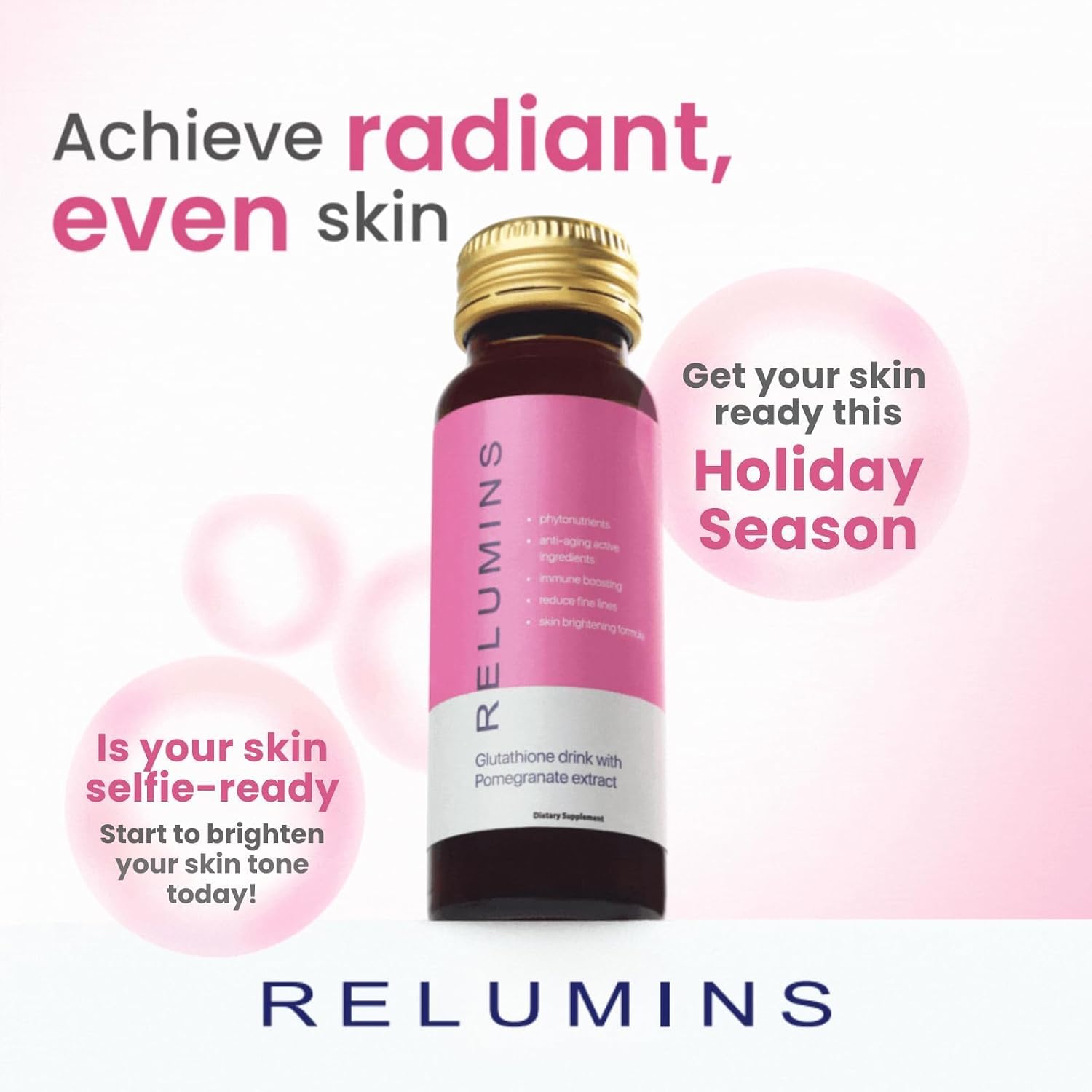 Relumins Advance Rejuvenating Collagen & Glutathione Beauty Drink Pack – Sabores Manzana y Granada