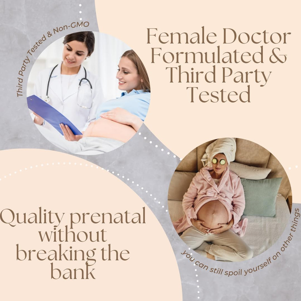 Research Labs Vitaminas Prenatales para Mujeres: Ácido Fólico Metilado 6x Más Biodisponible | Apoya el Desarrollo Saludable