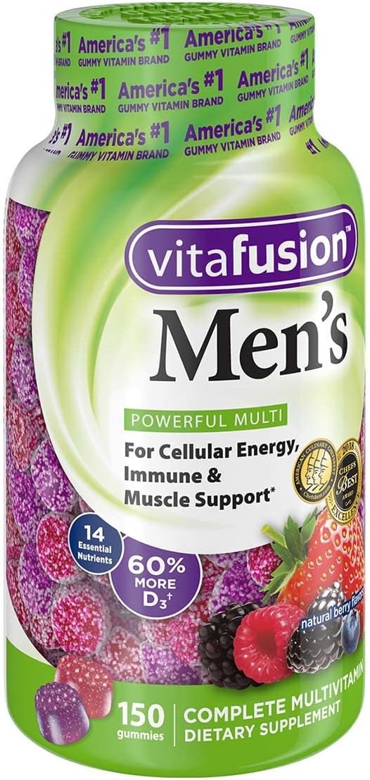 Gominolas Multivitamínicas Completas para Hombre, Sabor a Bayas Naturales, 150 unidades (Pack de 2)