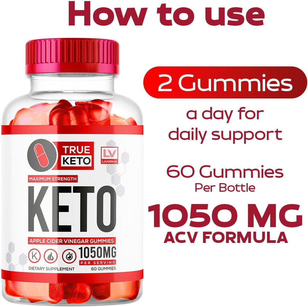True Keto ACV Gummies, 180 Gominolas (3 Paquetes)