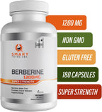 Smart Nutra Labs Premium Berberina HCL 1200mg | 180 Cápsulas Veganas