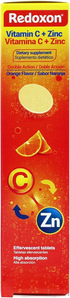 Redoxon Vitamina C + Zinc, 20 Comprimidos Efervescentes Sabor Naranja