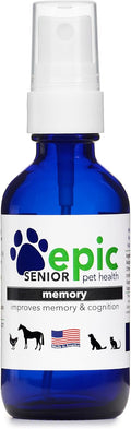 Memory All Natural Liquid Spray Supplement - Ayuda Cognitiva para Mascotas Mayores (1 oz)