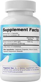 Vitamatic Calostro Bovino 1000 mg - 50% IgG - 120 Cápsulas