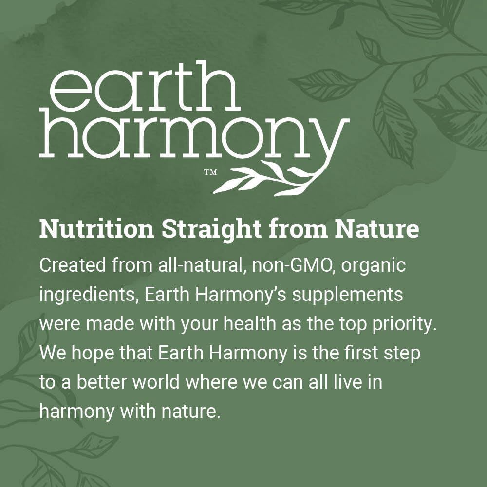 Earth Harmony Naturals Vitamina B12 Orgánica Vegana - 2500 mcg Metilcobalamina Líquido Sublingual - 30 ml