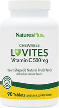 NaturesPlus Lovites Vitamina C - 90 Comprimidos Masticables con Sabor a Fruta Natural - 500 mg por ración