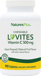 NaturesPlus Lovites Vitamina C - 90 Comprimidos Masticables con Sabor a Fruta Natural - 500 mg por ración