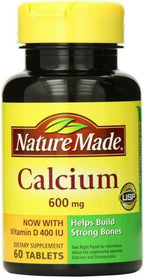 Nature Made Calcio con Vitamina D3 600 mg, 60 Comprimidos