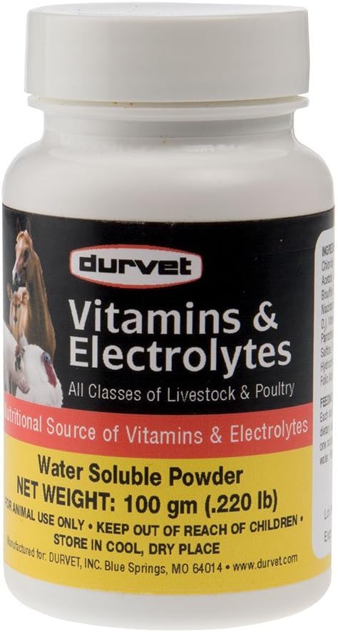 Durvet Vitamins & Electrolytes for Livestock & Poultry - 100g