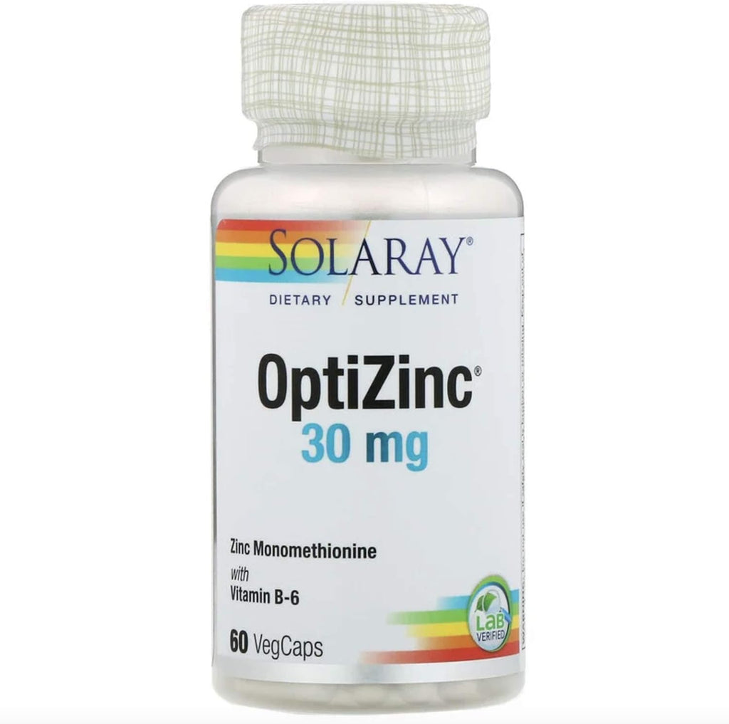 Solaray OptiZinc 30mg – 60 Cápsulas Veganas (Paquete de 3)