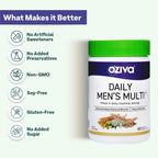 OZIVA Multivitamínico Diario para Hombres | 60 Cápsulas Veganas con Ashwagandha y 23 Vitaminas y Minerales