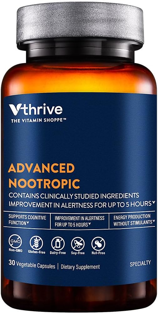 Advanced Nootropic Formula - Apoyo a la Salud Cognitiva y Función Cerebral (30 Cápsulas Vegetales)