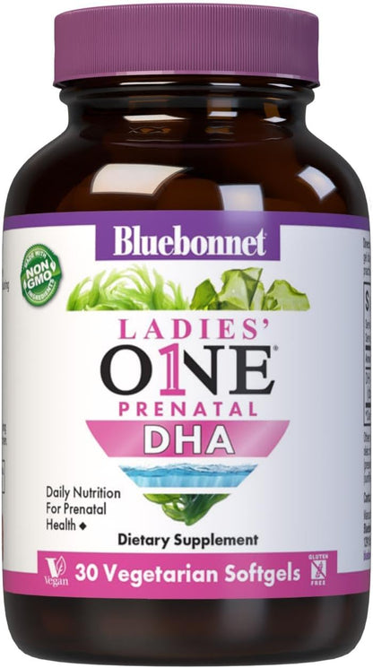 Bluebonnet Nutrition Ladies' One Prenatal DHA – 30 Cápsulas Vegetarianas – Image 1